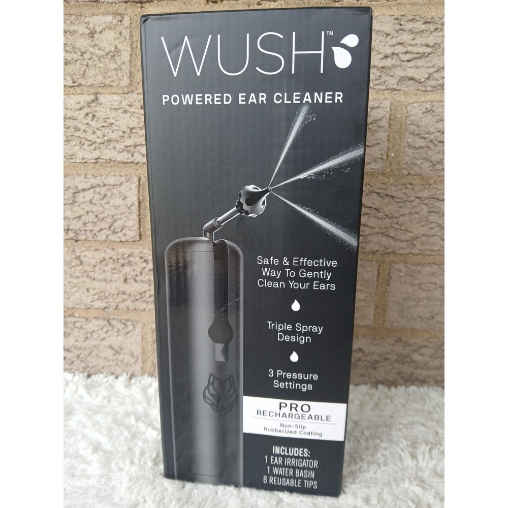 Wush Powered Ear Cleaner -New Open Box -Pro Rechargeable Irrigator Wax Remover
